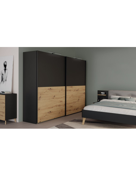 CERTANO - Armoire 2 portes coulissantes 
