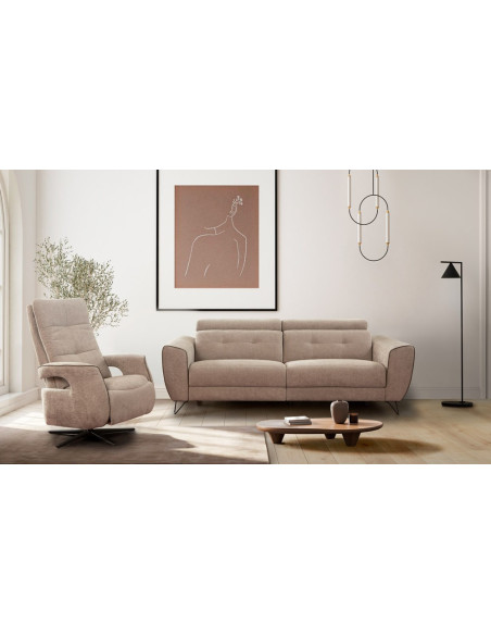 OLIVIA - Fauteuil relaxation électrique pivotant taille S 