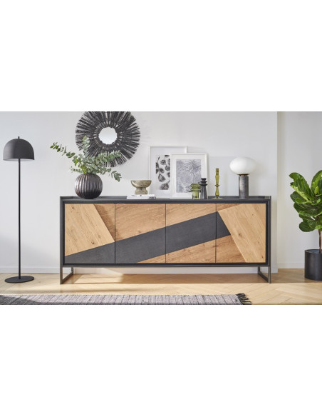 GRAFFIK - Enfilade 4 portes bois   