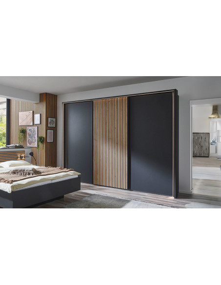 Colorado - Armoire 3 portes coulissantes avec éclairage 