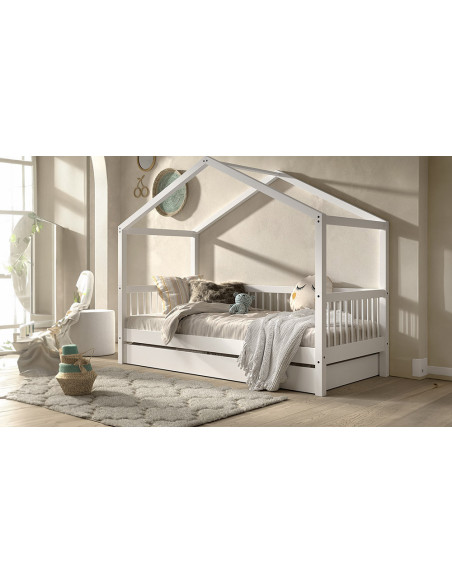 Orrest - Lit cabane pour couchage 90 x 200 cm 