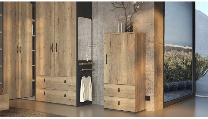 Opéra - Chiffonnier 1 porte 2 tiroirs 