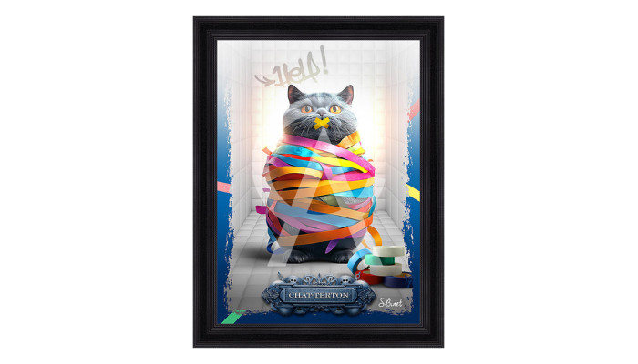 Déco - Image encadrée Chat-Terton 